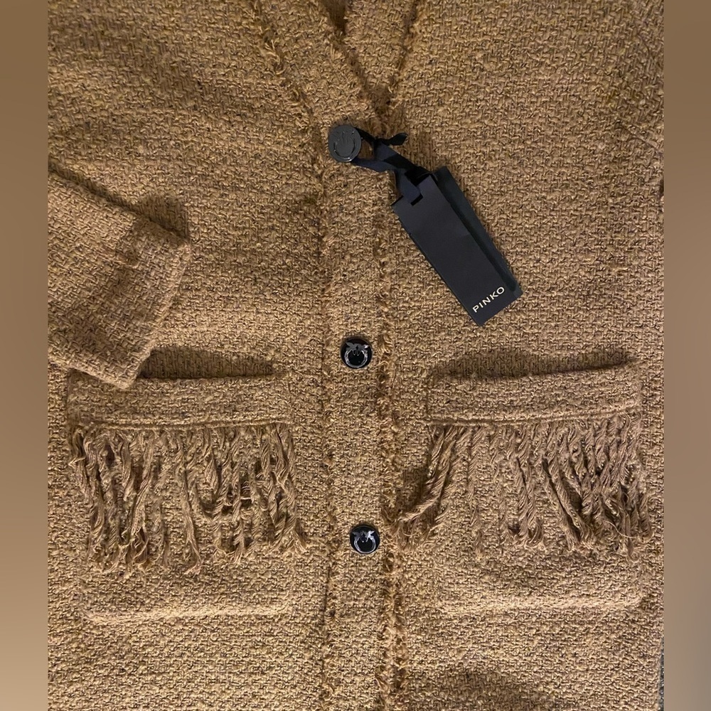 NWT Pinko Ancasti Tweed Boucle Overcoat in Italian size 40 (US S/4) - Picture 11 of 16